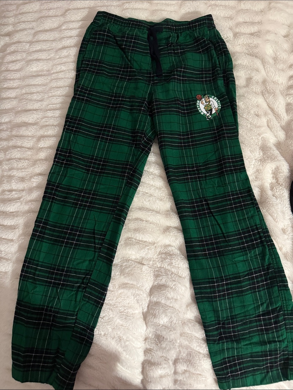 GAPxNBA boston celtics Green Plaid Pajama Pants, XS